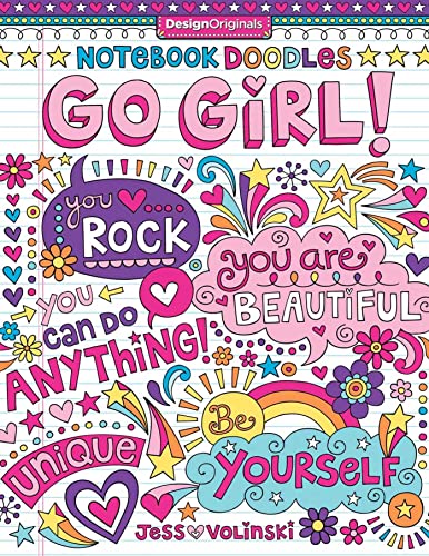 Notebook Doodles Go Girl!: Coloring & Activity Book book cover