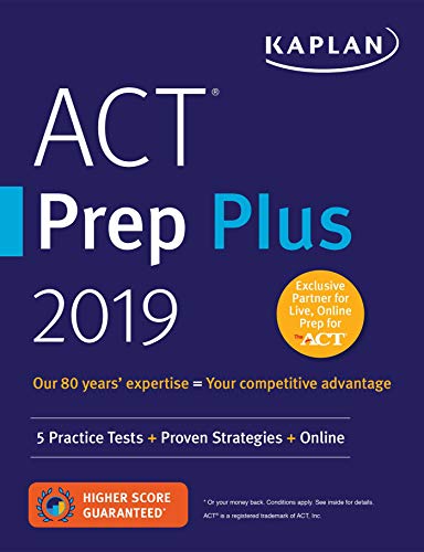 ACT Prep Plus 2019: 5 Practice Tests + Proven Strategies + Online book cover