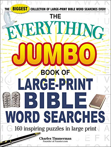 The Everything Jumbo Book of Large-Print Bible Word Searches: 160 Inspiring Puzzles in Large Print book cover