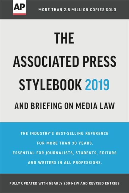 The Associated Press Stylebook 2020: and Briefing on Media Law book cover