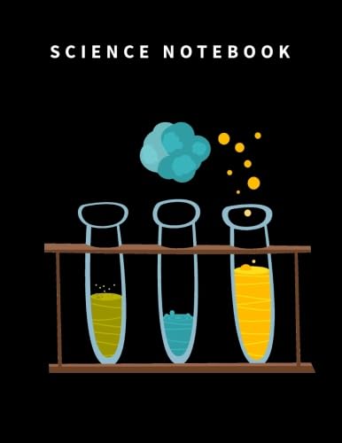 Science Notebook: 110 Blank and Lined pages, Large (8.5 x 11) inches and White Paper book cover