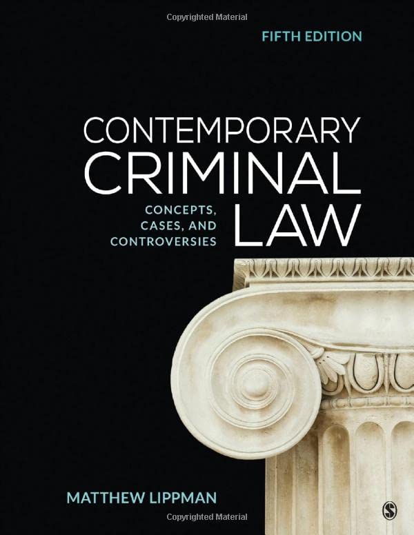 Contemporary Criminal Law: Concepts, Cases, and Controversies book cover