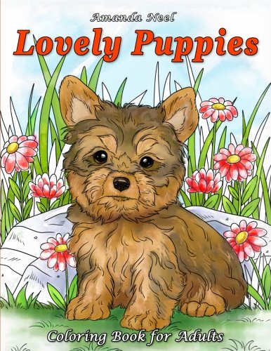 Lovely Puppies: Coloring Book for Adults book cover