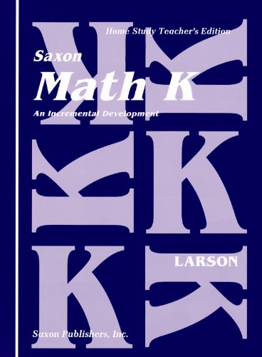 Saxon Math K Home Study Teachers Manual First Edition book cover