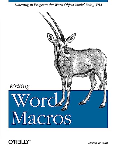Writing Word Macros book cover