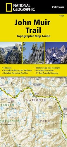 John Muir Trail Topographic Map Guide book cover