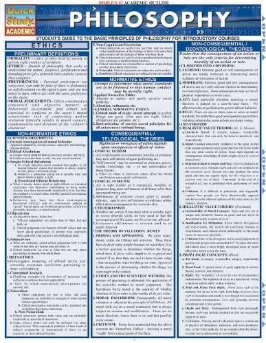 Chart: Student's Guide to the Basic Principles of Philosophy for Introductory Courses book cover