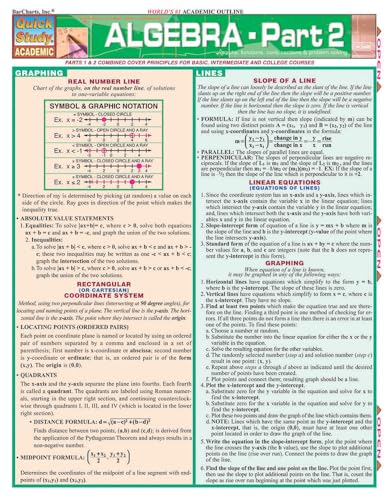 Algebra - Part 2 (Quick Study) (Quickstudy: Academic) book cover