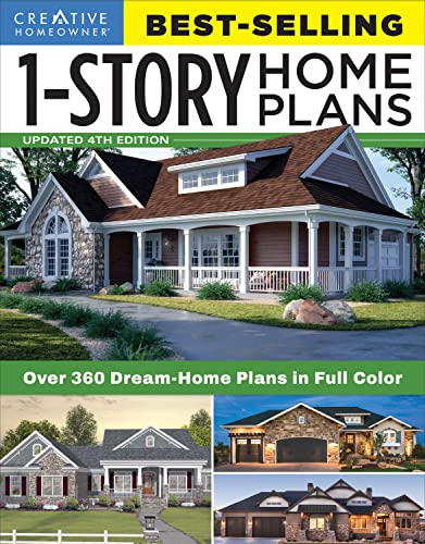 Best-Selling 1-Story Home Plans, Updated 4th Edition: Over 360 Dream-Home Plans in Full Color book cover