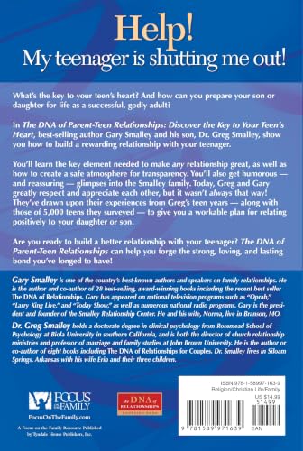 The DNA of Parent-Teen Relationships: Discover the Key to Your Teen's Heart (Focus on the Family) book cover