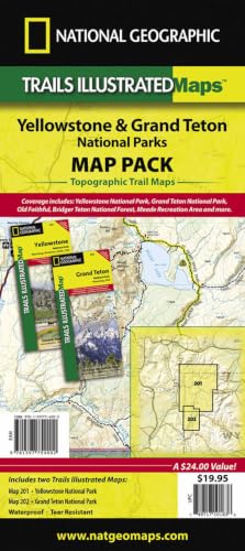 Yellowstone & Grand Teton National Parks Map Pack: Topographic Trail Maps book cover