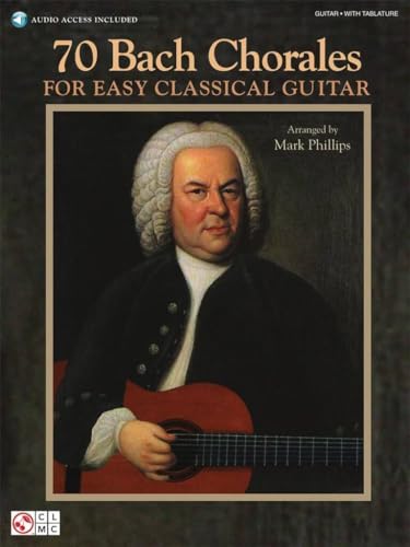 70 Bach Chorales for Easy Classical Guitar book cover