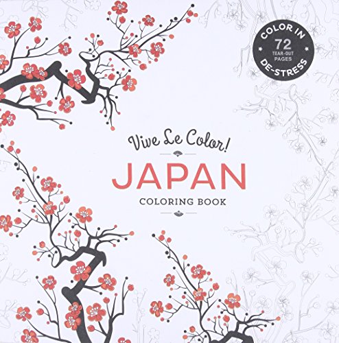 Vive Le Color! Japan (Adult Coloring Book): Color In: De-Stress (72 Tear-Out Pages) book cover