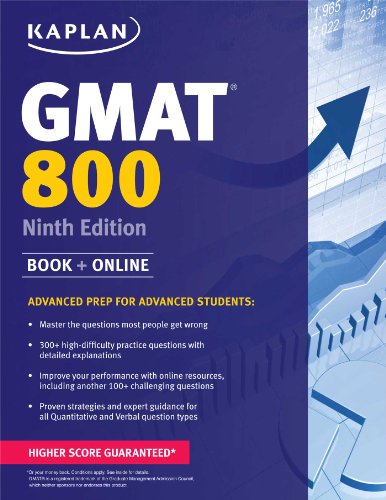 Kaplan GMAT 800: Advanced Prep for Advanced Students book cover