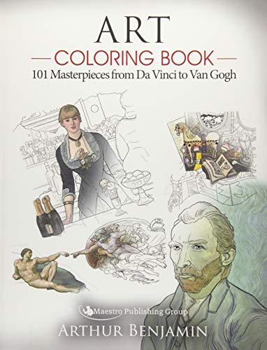 Art Coloring Book: 101 Masterpieces from Da Vinci to Van Gogh book cover
