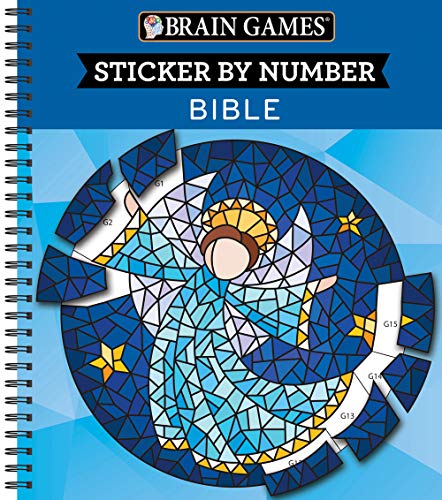Brain Games - Sticker by Number: Bible (Geometric Stickers) book cover