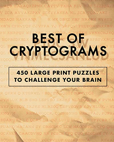 Best of Cryptograms: 450 Large Print Puzzles to Flex Your Brain book cover