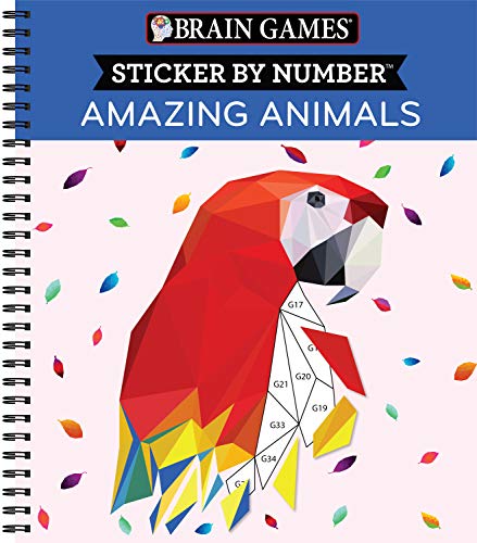 Brain Games - Sticker by Number: Cats! (Geometric Stickers) book cover