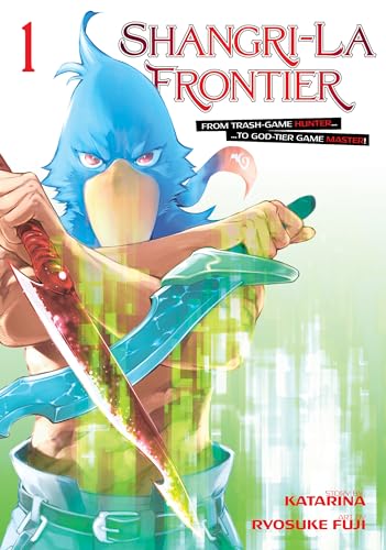 Shangri-La Frontier Volume 1 cover featuring protagonist Rakuro in VR world