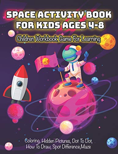 Space Activity Book for Kids Ages 4-8 book cover