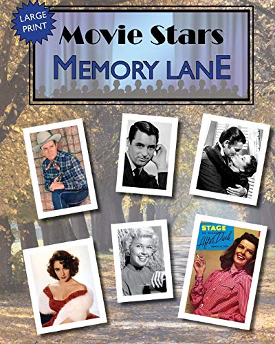 Movie Stars Memory Lane: large print book for dementia patients book cover