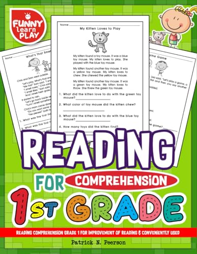 Reading Comprehension Grade 1 for Improvement of Reading & Conveniently Used: 1st Grade Reading Comprehension Workbooks for 1st Graders to Combine Fun & Education Together book cover