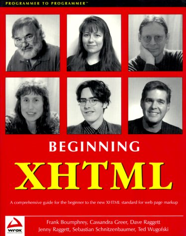 Beginning XHTML book cover