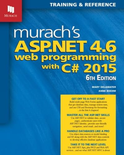Murach's ASP.Net 4.6 Web Programming with C# 2015 book cover