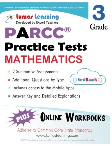 Common Core Assessments and Online Workbooks: Grade 3 Mathematics: Parcc Edition book cover
