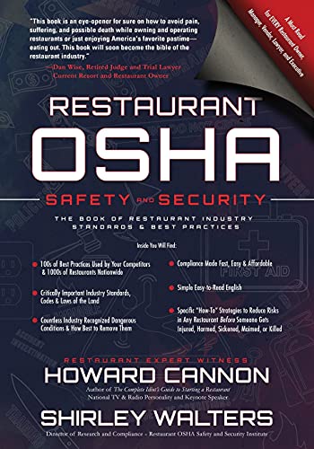 Restaurant OSHA Safety and Security: The Book of Restaurant Industry Standards & Best Practices book cover