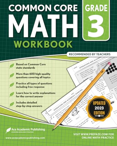 3rd Grade Math Workbook: CommonCore Math Workbook book cover
