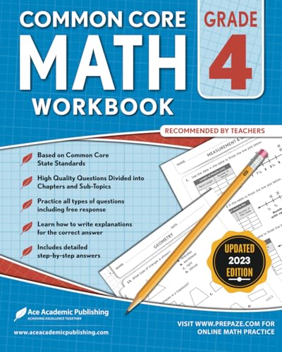 4th grade Math Workbook: CommonCore Math Workbook book cover