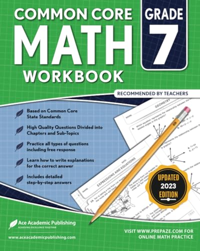 7th grade Math Workbook: CommonCore Math Workbook book cover
