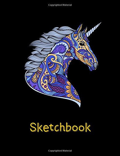 Sketchbook: Blank Sketchbook for Kids, Boys and Girls, Doodle, Draw and Sketch (Unicorn) book cover