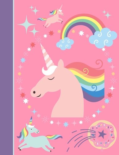 Composition Notebook: Unicorn Pink College Ruled Lined Pages Book (7.44 x 9.69) book cover