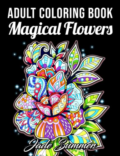 Adult Coloring Book: 50 Relaxing Flower Designs with Mandala Inspired Patterns for Stress Relief book cover