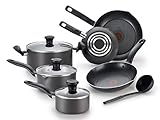 T-fal Initiatives Nonstick Ceramic Cookware Set, 10-Piece