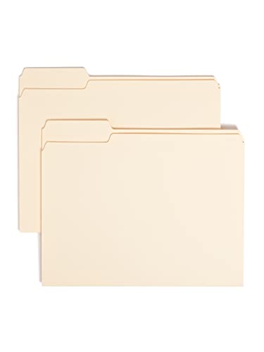 Smead File Folder, 1/3-Cut Tab, Left Position, Letter Size, Manila, 100 per Box (1033