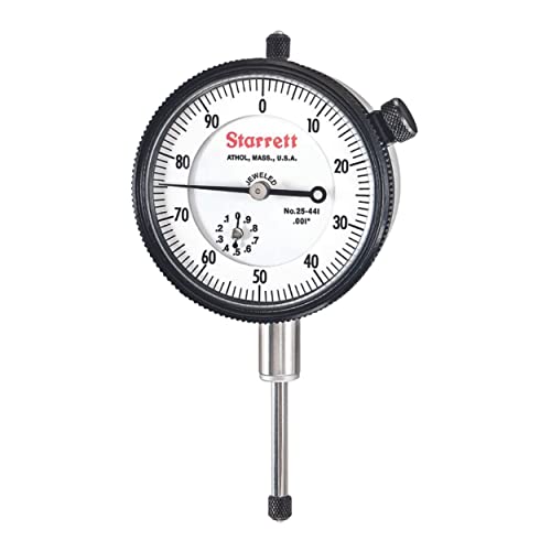 Starrett 25-441J AGD Group 2 Dial Indicator, 0-1 inch, 0.001 inch Graduation