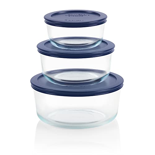 Pyrex Simply Store 3-Piece Glass Storage Set — 2, 4 & 7 Cup Containers