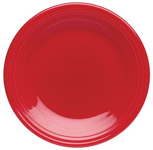 Fiesta Classic Rim 10.5-inch Dinner Plates, Scarlet, Set of 4