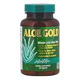 Aloe Life - Aloe Gold Tablets, Immune System Support and Healthy Herbal Bitter for Natural Digestive Aid, Energy and Body Wellness, Certified Organically Grown Whole Leaf Aloe Vera, 90 Count