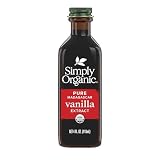 Simply Organic Pure Madagascar Vanilla Extract, 4-Ounce Glass Jar, Certified Organic, Gluten-Free, Sugar-Free Flavor For Smoothies