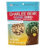 Charlee Bear Dog Training Treats, Chicken Liver Recipe, Low Calorie (Under 3 Calories), Limited Ingredient Crunchy Dog Treats, 16 oz. Resealable Bag