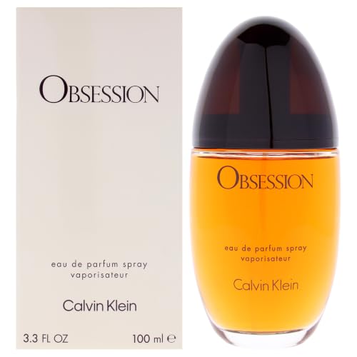 CALVIN KLEIN – Obsession Eau de Parfum Mujer 100 ml, Fragancia Oriental Floral, Notas de Bergamota y Vainilla, Perfume Femenino Cálido y Seductor, Aroma Intenso y Duradero, Colonia Original
