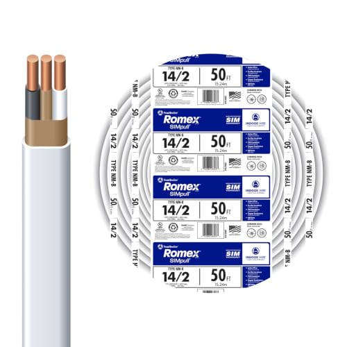 Southwire Romex SIMpull 14/2 NM-B with Ground, 50 ft