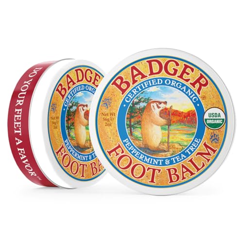 Badger Organic Foot Balm, Cracked Heel Treatment, 0.75 oz