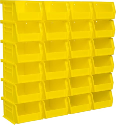 Akro-Mils 30210 AkroBins Plastic Storage Bins, 5x4x3, Yellow, 24-Pack