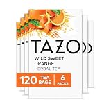 TAZO Wild Sweet Orange Tea Bags, Unsweetened Herbal Tea, Caffeine-Free, 120 Total Tea Bags (20ct - Pack of 6)