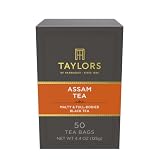 Taylors of Harrogate Assam, Black Tea, Pillow Bags, 50 Count (Pack of 6), Full-bodied, Satisfying & Malty, Caffeinated, Enjoy Hot or Iced, 300 Teabags Total